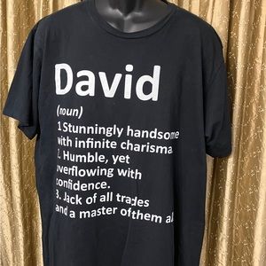 Men’s XL name David T-shirt